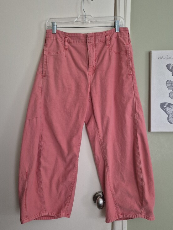 Anthropologie Pants - Anthropologie Pilcro Barrel Leg Cropped Pants, Coral, RARE, 30